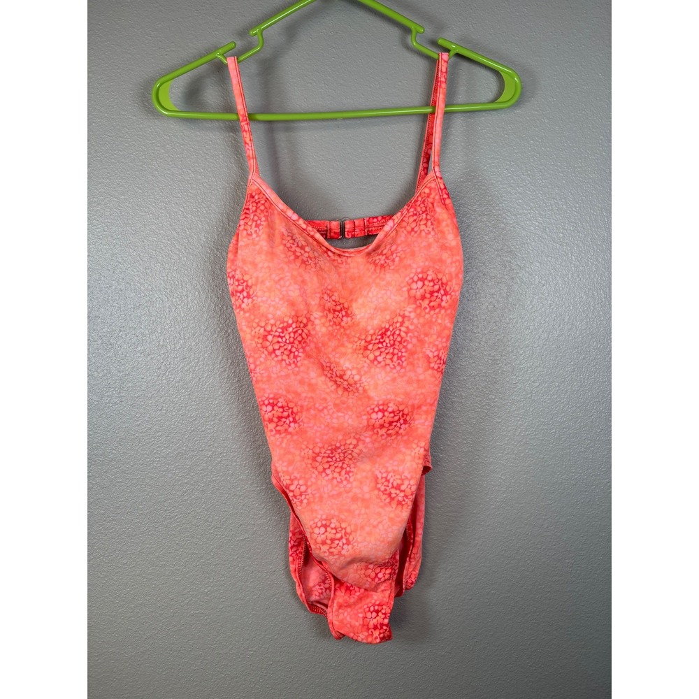 Island Soul Y2K Vintage‎ Coral Floral One Piece Swimsuit Women's Size Medium